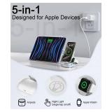 5-in-1 Magnetic Wireless Charging Stand for Apple MagSafe Charger with Night Light for iPhone 17/16/15/14/13/12, Watch, AirPods, Travel Magnetic Charger Nightstand Charging Station (Adapter Included) 5-in-1 Magnetic Wireless Charging Stand for Apple MagSafe Charger with Night Light for iPhone 17/16/15/14/13/12, Watch, AirPods, Travel Magnetic Charger Nightstand Charging Station (Adapter Included)