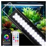 SZMiNiLED Full Spectrum Aquarium Light: Fish Tank Light with APP & Remote Timer Control for Aquatic Pet Plants Lover - Extendable Fish Tank Lights for 11-17 Inch Freshwater Saltwater Aquarium SZMiNiLED Full Spectrum Aquarium Light: Fish Tank Light with APP & Remote Timer Control for Aquatic Pet Plants Lover - Extendable Fish Tank Lights for 11-17 Inch Freshwater Saltwater Aquarium