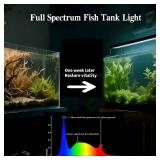 SZMiNiLED Full Spectrum Aquarium Light: Fish Tank Light with APP & Remote Timer Control for Aquatic Pet Plants Lover - Extendable Fish Tank Lights for 11-17 Inch Freshwater Saltwater Aquarium SZMiNiLED Full Spectrum Aquarium Light: Fish Tank Light with APP & Remote Timer Control for Aquatic Pet Plants Lover - Extendable Fish Tank Lights for 11-17 Inch Freshwater Saltwater Aquarium