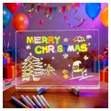 LED Note Board with Colors, Acrylic Dry Erase Board with Light and 7 Colorful Pens, Light up Dry Erase Board with Stand for Family/Office/School/bar/Cafe (11.8 X 7.9â) LED Note Board with Colors, Acrylic Dry Erase Board with Light and 7 Colorful Pens, Light up Dry Erase Board with Stand for Family/Office/School/bar/Cafe (11.8 X 7.9â)