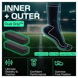 LUX Anti Slip Soccer Socks, Non Slip Football/Basketball/Hockey Sports Grip Pads Socks Black One Size LUX Anti Slip Soccer Socks, Non Slip Football/Basketball/Hockey Sports Grip Pads Socks Black One Size