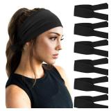 DRESHOW 6 PCS Adjustable Headbands for Women Knotted Headbands Elastic Non-Slip Fashion Hair Bands for Workout Sports Running Yoga DRESHOW 6 PCS Adjustable Headbands for Women Knotted Headbands Elastic Non-Slip Fashion Hair Bands for Workout Sports Running Yoga