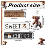 Cinnvoice 4 Pcs Bathroom Decor Farmhouse Bathroom Decoration Hello Sweet Cheeks Table Centerpiece Gift for Christmas Valentines Back to School(Highland Cow) Cinnvoice 4 Pcs Bathroom Decor Farmhouse Bathroom Decoration Hello Sweet Cheeks Table Centerpiece Gift for Christmas Valentines Back to School(Highland Cow)