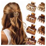 8 PCS Small Hair Clips for Women Girls, Square Medium Hair Claw Clips for Thin, Fine & Short Hair, Cute Non Slip Leopard Print Jaw Clips for Valentine's Day Gifts, Ideal for Half Up Hair (Tortoise) 8 PCS Small Hair Clips for Women Girls, Square Medium Hair Claw Clips for Thin, Fine & Short Hair, Cute Non Slip Leopard Print Jaw Clips for Valentine's Day Gifts, Ideal for Half Up Hair (Tortoise)