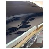 DecMode Brown Metal Slim Horizontal Leaf Wall Decor with Teal Accents DecMode Brown Metal Slim Horizontal Leaf Wall Decor with Teal Accents