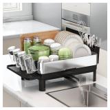 BOOSINY Stainless Steel Dish Drying Rack, Dish Racks for Kitchen Counter, Rust Proof Dish Drainer and Drainboard Set, Small Dryer with Drainage, Utensil Holder and Cup Holder BOOSINY Stainless Steel Dish Drying Rack, Dish Racks for Kitchen Counter, Rust Proof Dish Drainer and Drainboard Set, Small Dryer with Drainage, Utensil Holder and Cup Holder