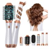 6 in 1 Hair Dryer Brush, Upgrade Detachable Blow Dryer Air Styler Wrap Curler, Hot Air Brush Curly Twist Curling Iron, Negative Ion Blow Dryer Hot Styler, Travel Hair Styling Tool 6 in 1 Hair Dryer Brush, Upgrade Detachable Blow Dryer Air Styler Wrap Curler, Hot Air Brush Curly Twist Curling Iron, Negative Ion Blow Dryer Hot Styler, Travel Hair Styling Tool