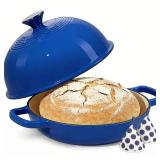 Enamelled Cast Iron Dutch Oven Pot â Dutch Oven Pot with Lid For Sourdough Bread Baking â Cast Iron Bread Oven â Dark Blue, Umite Chef 6QT Pot with Lid & Cotton Potholders Enamelled Cast Iron Dutch Oven Pot â Dutch Oven Pot with Lid For Sourdough Bread Baking â Cast Iron Bread Oven â Dark Blue, Umite Chef 6QT Pot with Lid & Cotton Potholders