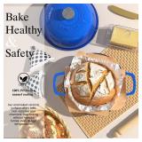 Enamelled Cast Iron Dutch Oven Pot â Dutch Oven Pot with Lid For Sourdough Bread Baking â Cast Iron Bread Oven â Dark Blue, Umite Chef 6QT Pot with Lid & Cotton Potholders Enamelled Cast Iron Dutch Oven Pot â Dutch Oven Pot with Lid For Sourdough Bread Baking â Cast Iron Bread Oven â Dark Blue, Umite Chef 6QT Pot with Lid & Cotton Potholders