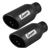 Upower 2.5 inch Inlet 4 inch Outlet Exhaust Tip 2.5\' to 4\' Exhaust Tailpipe Tips 9\' Long Black Weld On 1.2mm Thick Stainless Steel 2 1/2 Inlet Rolled End (Pack of 2) Upower 2.5 inch Inlet 4 inch Outlet Exhaust Tip 2.5\' to 4\' Exhaust Tailpipe Tips 9\' Long Black Weld On 1.2mm Thick Stainless Steel 2 1/2 Inlet Rolled End (Pack of 2)