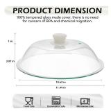 OEC Lighter Weight Upgraded Tempered Glass Microwave Splatter Cover - 11.5 inch - Heat-Resistant & Impact-Resistant Glass Lid with Vent, Silicone Knob, Dishwasher Safe, 100% Food Grade - BPA Free OEC Lighter Weight Upgraded Tempered Glass Microwave Splatter Cover - 11.5 inch - Heat-Resistant & Impact-Resistant Glass Lid with Vent, Silicone Knob, Dishwasher Safe, 100% Food Grade - BPA Free