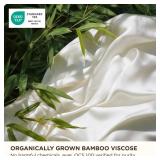 Bedsure 100% Organically Grown Bamboo Viscose Sheets - 18 Inches Deep Pocket Sheets with Elastic Corner, Queen Sheet Set, Ultra-Soft, Silky & Cooling Bedsheets, Oeko-Tex, 4 Pieces, Ivory Bedsure 100% Organically Grown Bamboo Viscose Sheets - 18 Inches Deep Pocket Sheets with Elastic Corner, Queen Sheet Set, Ultra-Soft, Silky & Cooling Bedsheets, Oeko-Tex, 4 Pieces, Ivory