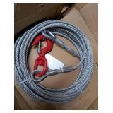 YATOINTO Galvanized Steel Winch Cable, 3/8\' Towing Cable Heavy Duty, 13980LBS Breaking Strength, with Swivel Hook 2T and 2 Aluminum Rings, 6x19 Strand Core Steel Cable for Crane Tow Truck (50 FT) YATOINTO Galvanized Steel Winch Cable, 3/8\' Towing Cable Heavy Duty, 13980LBS Breaking Strength, with Swivel Hook 2T and 2 Aluminum Rings, 6x19 Strand Core Steel Cable for Crane Tow Truck (50 FT)