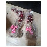 Lighted Valentines day trees for tabletops set of two Lighted Valentines day trees for tabletops set of two