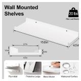 Solrot White Floating Shelves for Wall Decor, Wall Mounted Wood Storage Shelf for Bedroom, Living Room, Bathroom, Kitchen, Nursery, Display Picture Ledge Shelf with Lip Set of 2-16 Inches, White Solrot White Floating Shelves for Wall Decor, Wall Mounted Wood Storage Shelf for Bedroom, Living Room, Bathroom, Kitchen, Nursery, Display Picture Ledge Shelf with Lip Set of 2-16 Inches, White
