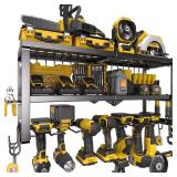 Spampur Power Tool Organizer for Tool Storage, Drill Holder Wall Mount with Screwdriver Organizer, Tool Holder for Garage Wall Organization, Heavy Duty Metal Tool Shelf with Battery Holder Spampur Power Tool Organizer for Tool Storage, Drill Holder Wall Mount with Screwdriver Organizer, Tool Holder for Garage Wall Organization, Heavy Duty Metal Tool Shelf with Battery Holder