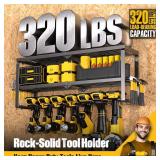 Spampur Power Tool Organizer for Tool Storage, Drill Holder Wall Mount with Screwdriver Organizer, Tool Holder for Garage Wall Organization, Heavy Duty Metal Tool Shelf with Battery Holder Spampur Power Tool Organizer for Tool Storage, Drill Holder Wall Mount with Screwdriver Organizer, Tool Holder for Garage Wall Organization, Heavy Duty Metal Tool Shelf with Battery Holder