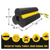 HOXWELL 2 Pair Rubber Heavy Duty Dual Wheel Chocks Front and Back, RV Leveling Blocks Non Slip Base with Nylon Rope Yellow Reflective Tape for Travel Trailers, Car, Camper, Truck (4 Pack) HOXWELL 2 Pair Rubber Heavy Duty Dual Wheel Chocks Front and Back, RV Leveling Blocks Non Slip Base with Nylon Rope Yellow Reflective Tape for Travel Trailers, Car, Camper, Truck (4 Pack)