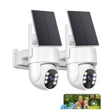 Gianteye 5G&2.4GHz Security Cameras Wireless Outdoor, 2K Cameras for Home Security, Solar & Battery Powered Security Camera Outdoor, Color Night Vision, PZT Human Detection, 2 Packs Gianteye 5G&2.4GHz Security Cameras Wireless Outdoor, 2K Cameras for Home Security, Solar & Battery Powered Security Camera Outdoor, Color Night Vision, PZT Human Detection, 2 Packs