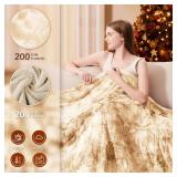 Homemate Electric Heated Blanket Queen Size - 84\'x90\' Heating Blanket Queen Size Dual Control 1/2/4/6/8 Hours Auto-Off 10 Heat Level Over-Heat Protection Luxury Faux Fur Sherpa ETL Certification Homemate Electric Heated Blanket Queen Size - 84\'x90\' Heating Blanket Queen Size Dual Control 1/2/4/6/8 Hours Auto-Off 10 Heat Level Over-Heat Protection Luxury Faux Fur Sherpa ETL Certification