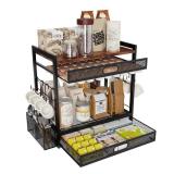 Coffee Bar Organizer Station with CoffeePod Drawer Mug Cup Holder and Tea Condiment Storage for Countertop Organizer CoffeeBar Accessories for Kitchen,Home,Office Coffee Bar Organizer Station with CoffeePod Drawer Mug Cup Holder and Tea Condiment Storage for Countertop Organizer CoffeeBar Accessories for Kitchen,Home,Office