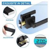 Plustool 6 Pack Matte Black Door Handles, Keyless Interior Door Knobs, Privacy Door Lever Locksets for Bedroom Bathroom, Heavy Duty Square Door Lock (2.0lb), Reversible for Left&Right Handled Doors Plustool 6 Pack Matte Black Door Handles, Keyless Interior Door Knobs, Privacy Door Lever Locksets for Bedroom Bathroom, Heavy Duty Square Door Lock (2.0lb), Reversible for Left&Right Handled Doors