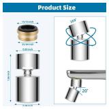 Hibbent NSF/ANSI/CAN 61 Certified Faucet Aerator, CUPC Certification 360° Twist Kitchen Sink Aerator, Dual-function Sink Sprayer Attachment, Faucet Replacement Part 55/64'' Female Thread, Chrome Hibbent NSF/ANSI/CAN 61 Certified Faucet Aerator, CUPC Certification 360° Twist Kitchen Sink Aerator, Dual-function Sink Sprayer Attachment, Faucet Replacement Part 55/64'' Female Thread, Chrome