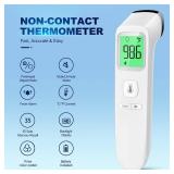No-Touch Thermometer for Adults and Kids, Accurate Digital Baby Thermometer, Fever Alarm & Silent Mode, 2 in 1 Forehead & Object Mode No-Touch Thermometer for Adults and Kids, Accurate Digital Baby Thermometer, Fever Alarm & Silent Mode, 2 in 1 Forehead & Object Mode