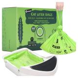 Biodegradable Cat Litter Liner Bags Compatible with LR 3, 4 and Most Self-Cleaning Litter Boxes, 60 Count Kitty Automatic Waste Drawer Liners, Drawstring Pet Compostable Replacement Poop Bags Biodegradable Cat Litter Liner Bags Compatible with LR 3, 4 and Most Self-Cleaning Litter Boxes, 60 Count Kitty Automatic Waste Drawer Liners, Drawstring Pet Compostable Replacement Poop Bags