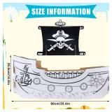 Eaasty Coloring Pirate Ship Cardboard Boat Playhouse for Kids Crafts DIY Large Kids Outdoor Playhouse Toy for Toddlers to Color Pirate Halloween Party Decorations Eaasty Coloring Pirate Ship Cardboard Boat Playhouse for Kids Crafts DIY Large Kids Outdoor Playhouse Toy for Toddlers to Color Pirate Halloween Party Decorations