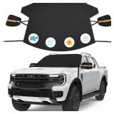 Kohree 76 x 49 inches Windshield Cover for Ice and Snow with Side Covers, Flexible 600D Oxford Fabric, All-Seasons Windshield Cover Sunshade Protector for Cars Trucks SUV MPV, Car Accessories Kohree 76 x 49 inches Windshield Cover for Ice and Snow with Side Covers, Flexible 600D Oxford Fabric, All-Seasons Windshield Cover Sunshade Protector for Cars Trucks SUV MPV, Car Accessories