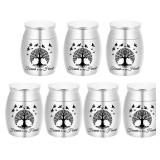 Tree of Life Mini Set of 7 Stainless Steel Memorial Ashes Holders - Small Keepsake Urns for Human Ashes - Perfect for Funeral - Forever in my heart (Silver-7pcs) Tree of Life Mini Set of 7 Stainless Steel Memorial Ashes Holders - Small Keepsake Urns for Human Ashes - Perfect for Funeral - Forever in my heart (Silver-7pcs)