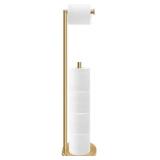 26.4\' Stainless Steel Toilet Paper Holder freestanding,Bathroom Free Standing Toilet Paper Holders,Double Rod Toilet Paper Holder Stand with Reserve Storage 3-4 Toilet Paper Rolls(Golden) 26.4\' Stainless Steel Toilet Paper Holder freestanding,Bathroom Free Standing Toilet Paper Holders,Double Rod Toilet Paper Holder Stand with Reserve Storage 3-4 Toilet Paper Rolls(Golden)