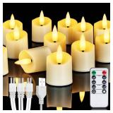 Homemory Rechargeable Flameless Candles, 2/4/6/8H Timer LED Votive Candles, 6 PCS Battery Operated Tea Lights with Timer for Table, Wedding, Christmas (USB Charging Cable Included) Homemory Rechargeable Flameless Candles, 2/4/6/8H Timer LED Votive Candles, 6 PCS Battery Operated Tea Lights with Timer for Table, Wedding, Christmas (USB Charging Cable Included)