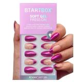 BTArtbox Press On Nails Short - Purple Chrome Almond French Tip Press On Nails with Glue for Women, Opaque Soft Gel Glue On Nails in 16 Sizes - 32 Stick On Nails Kit, Purple Pact BTArtbox Press On Nails Short - Purple Chrome Almond French Tip Press On Nails with Glue for Women, Opaque Soft Gel Glue On Nails in 16 Sizes - 32 Stick On Nails Kit, Purple Pact