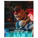 TIJN Sleep Glasses with Blue Green Light Blocking, Red Light Lens for Computer Gaming, Screen Fatigue & UV Protection TIJN Sleep Glasses with Blue Green Light Blocking, Red Light Lens for Computer Gaming, Screen Fatigue & UV Protection