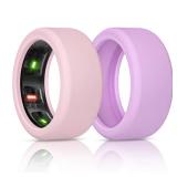 BandSmith Silicone Ring Cover Compatible with Oura Ring Protector, Elastic Case for Oura Ring Gen 4/3 Working Out - Patent Protected (Pink+Purple, M for 11/12/13) BandSmith Silicone Ring Cover Compatible with Oura Ring Protector, Elastic Case for Oura Ring Gen 4/3 Working Out - Patent Protected (Pink+Purple, M for 11/12/13)