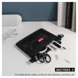 pack all Water-Resistant Material Zipper Pouch, Mesh Zipper Bags for Storage, Travel, Office (Black, Small) pack all Water-Resistant Material Zipper Pouch, Mesh Zipper Bags for Storage, Travel, Office (Black, Small)