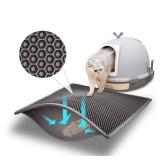 Pieviev Cat Litter Mat Double Layer Waterproof Urine Proof Trapping Mat 1 Pack (Gray, 24x15 Inch (Pack of 1)) Pieviev Cat Litter Mat Double Layer Waterproof Urine Proof Trapping Mat 1 Pack (Gray, 24x15 Inch (Pack of 1))