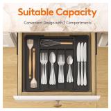 Lifewit Silverware Drawer Organizer, Expandable Utensil Tray for Kitchen, BPA Free Flatware and Cutlery Holder, Adjustable Plastic Storage for Spoons Forks Knives, 8.5-14 x 12\', Black Lifewit Silverware Drawer Organizer, Expandable Utensil Tray for Kitchen, BPA Free Flatware and Cutlery Holder, Adjustable Plastic Storage for Spoons Forks Knives, 8.5-14 x 12\', Black