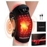 HALIDODO Red Light Therapy & Vibration Massage Knee Brace - Wireless Rechargeable Controller, 660nm & 850nm Red Light Therapy Heated Device for Knee/Joint/Elbow/Shoulder. HALIDODO Red Light Therapy & Vibration Massage Knee Brace - Wireless Rechargeable Controller, 660nm & 850nm Red Light Therapy Heated Device for Knee/Joint/Elbow/Shoulder.