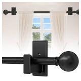 TKZTKZ Black Curtain Rods No Drilling-Adjustable No Drill Curtain Rods for Windows 32-45 Inch with Adhesive Brackets for Bedroom Apartment Renter Friendly 5/8\' Small Door Cafe Single Rod Easy Install TKZTKZ Black Curtain Rods No Drilling-Adjustable No Drill Curtain Rods for Windows 32-45 Inch with Adhesive Brackets for Bedroom Apartment Renter Friendly 5/8\' Small Door Cafe Single Rod Easy Install