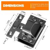 Mdkave Glass Door Hinges,Glass Hinges,Glass Cabinet Hinges,304 Stainless Steel,Silent Closing for Thickness 5-8mm Doors (Black,2 Pack) Mdkave Glass Door Hinges,Glass Hinges,Glass Cabinet Hinges,304 Stainless Steel,Silent Closing for Thickness 5-8mm Doors (Black,2 Pack)