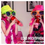 Novelty Place Echo Mic for Kids and Toddlers - Battery-Free Magic Karaoke Microphone Voice Amplifying Retro Toy for Singing, Speech & Communication Therapy - 10\' (Red & Pink) Novelty Place Echo Mic for Kids and Toddlers - Battery-Free Magic Karaoke Microphone Voice Amplifying Retro Toy for Singing, Speech & Communication Therapy - 10\' (Red & Pink)