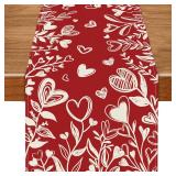 Heirloom Haven Valentineâs Day Red Heart Love Plant Table Runner 13x90 Inch , Holiday Kitchen Dining Tabletop Runners for Home Indoor Farmhouse Decoration Heirloom Haven Valentineâs Day Red Heart Love Plant Table Runner 13x90 Inch , Holiday Kitchen Dining Tabletop Runners for Home Indoor Farmhouse Decoration