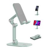 OCYCLONE Phone Stand, Adjustable Height and Angle Foldable Cell Phone Stand Holder for Desk, Taller iPhone Stand Compatible with 4.7\'-13\' Smartphones iPad Tablet, Light Green OCYCLONE Phone Stand, Adjustable Height and Angle Foldable Cell Phone Stand Holder for Desk, Taller iPhone Stand Compatible with 4.7\'-13\' Smartphones iPad Tablet, Light Green