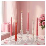 Nuanchu 6 Pcs Valentine Decorative Taper Candles 3D Heart Dripless Candlesticks Pink Red Spiral Taper Candles for for Valentine Anniversary Home Table Decoration Wedding Holiday Gift Nuanchu 6 Pcs Valentine Decorative Taper Candles 3D Heart Dripless Candlesticks Pink Red Spiral Taper Candles for for Valentine Anniversary Home Table Decoration Wedding Holiday Gift