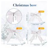 Waydress 36 Pieces Bow Decor, Christmas Tree Bow Ornament, Glitter Ribbon Bowknot for Wreath Garland, Party Crafts Home Decoration, 3 Sizes 4.3 x 4.7, 5.1 x 5.5, 6.3 x 6.7 Inch(White) Waydress 36 Pieces Bow Decor, Christmas Tree Bow Ornament, Glitter Ribbon Bowknot for Wreath Garland, Party Crafts Home Decoration, 3 Sizes 4.3 x 4.7, 5.1 x 5.5, 6.3 x 6.7 Inch(White)