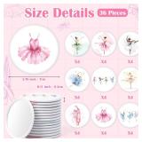 Y1tvei Ballet Compact Mirrors Bulk - 36Pcs Coquette Ballerina Dance Girls Mini Round Makeup Mirrors, Aesthetic Cute Dancing Girl Printed, Birthday Party Favors Dance Recital Gifts for Ballerina Women Y1tvei Ballet Compact Mirrors Bulk - 36Pcs Coquette Ballerina Dance Girls Mini Round Makeup Mirrors, Aesthetic Cute Dancing Girl Printed, Birthday Party Favors Dance Recital Gifts for Ballerina Women