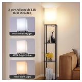 Gupuzm Floor Lamp with Shelves, Modern Square Standing Lamp with 3 Color Temperature Bulb, Corner Display Bookshelf Lamp for Living Room, Bedroom and Office (Black-2 Pack) Gupuzm Floor Lamp with Shelves, Modern Square Standing Lamp with 3 Color Temperature Bulb, Corner Display Bookshelf Lamp for Living Room, Bedroom and Office (Black-2 Pack)